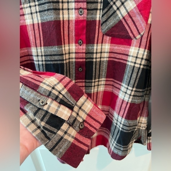 NWT Fat Face OLIVIA CHECK SHIRT DARK RED Flannel - Picture 13 of 14